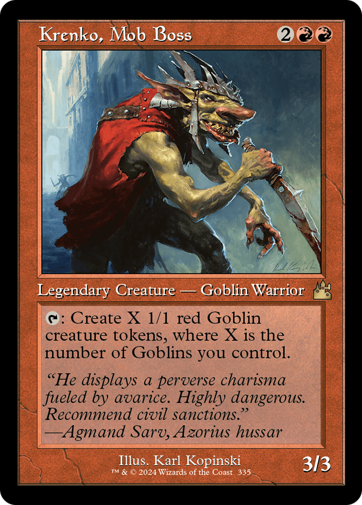 Krenko, Mob Boss (Retro) (335) Foil - Ravnica Remastered