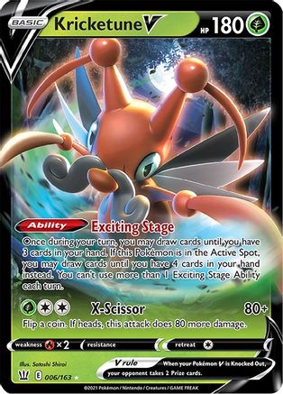 Kricketune V (6) Holofoil - Battle Styles