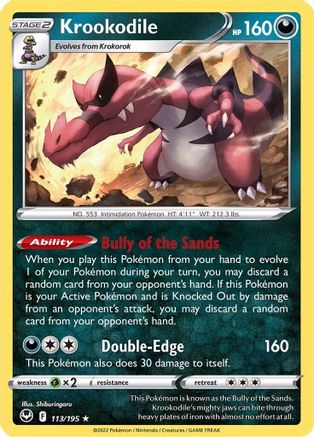 Krookodile (113) Holofoil - Silver Tempest