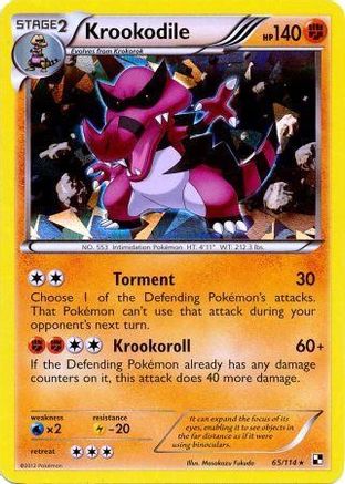 Krookodile (Cracked Ice Holo) (Blister Exclusive) (65) Holofoil - Black & White