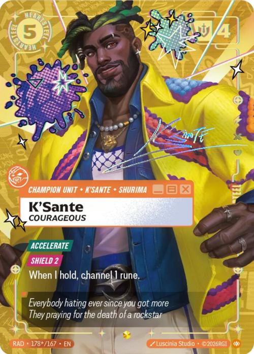 K'Sante, Courageous (Signature) (178) Foil - Radiance
