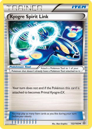 Kyogre Spirit Link (132) Reverse Holofoil - Primal Clash