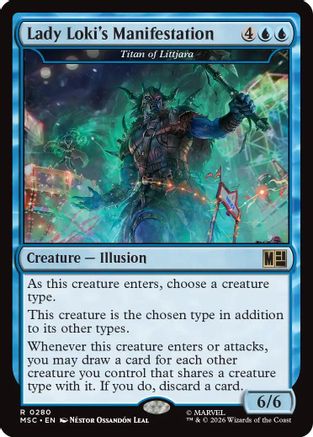 Lady Loki's Manifestation – Titan of Littjara (280) Surge Foil - Commander: Marvel Super Heroes