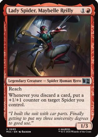 Lady Spider, Maybelle Reilly (695) Foil - Commander: Marvel Super Heroes