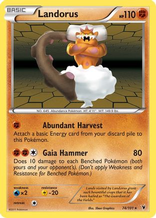 Landorus (74) Reverse Holofoil - Noble Victories