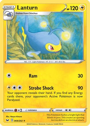 Lanturn (69) Reverse Holofoil - Sword & Shield
