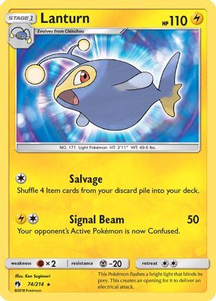 Lanturn (74) Reverse Holofoil - Lost Thunder