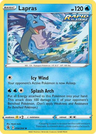 Lapras (54) Reverse Holofoil - Fusion Strike