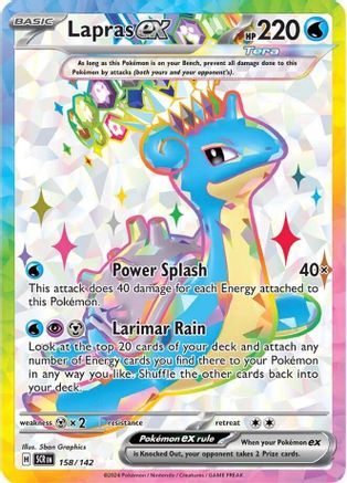 Lapras ex (Full Art) (158) Holofoil - Stellar Crown