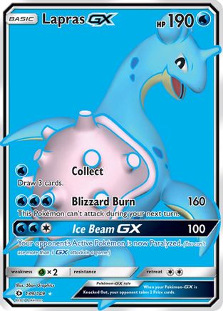 Lapras GX (Full Art) (139) Holofoil - Sun & Moon