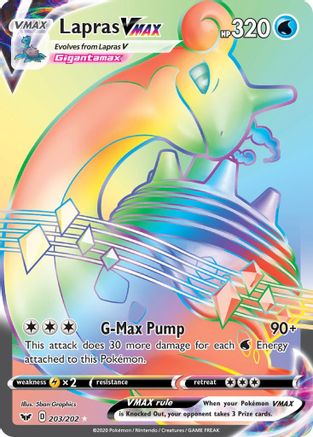 Lapras VMAX (203) Holofoil - Sword & Shield