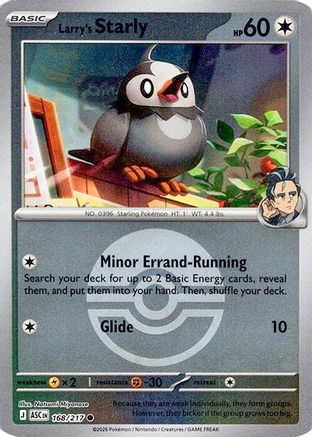 Larry's Starly (Poke Ball) (168) Reverse Holofoil - Ascended Heroes