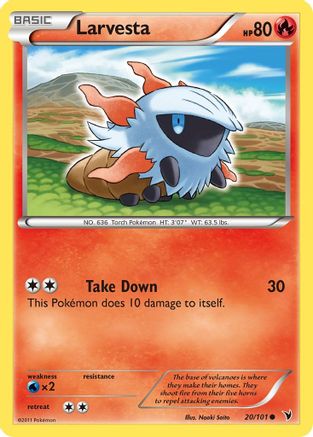 Larvesta (20) Reverse Holofoil - Noble Victories