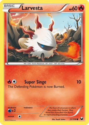Larvesta (21) Reverse Holofoil - Dark Explorers