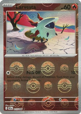 Larvesta (Poke Ball Pattern) (15) Reverse Holofoil - Black Bolt