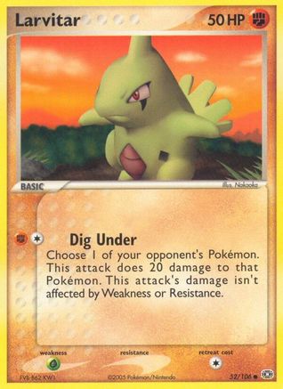 Larvitar (52) Reverse Holofoil - Emerald