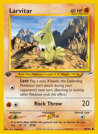 Larvitar (70) (1st Edition) - Neo Destiny