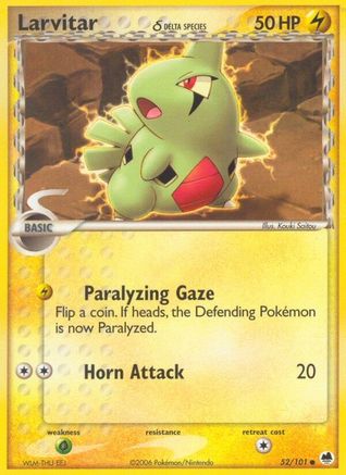 Larvitar (Delta Species) (52) - Dragon Frontiers