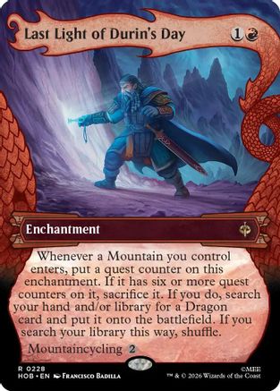 Last Light of Durin's Day (Showcase) (228) Foil - The Hobbit