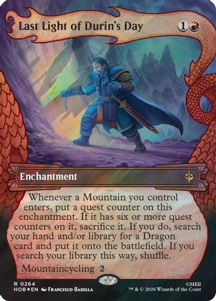 Last Light of Durin's Day (Showcase) (264) Surge Foil - The Hobbit