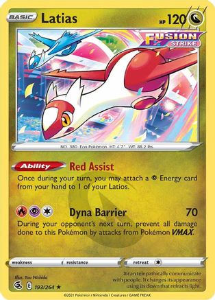 Latias (193) Reverse Holofoil - Fusion Strike