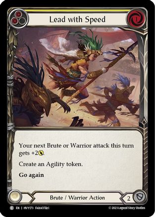 Lead with Speed (Yellow) (HVY173) Rainbow Foil - Heavy Hitters