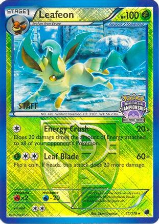 Leafeon (State Championships) [Staff] (11) Reverse Holofoil - League & Championship Cards
