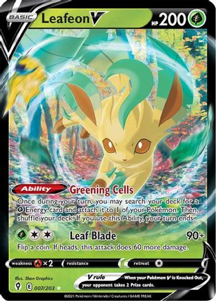 Leafeon V (7) Holofoil - Evolving Skies