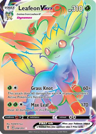 Leafeon VMAX (204) Holofoil - Evolving Skies