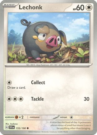 Lechonk (155) Reverse Holofoil - Scarlet & Violet
