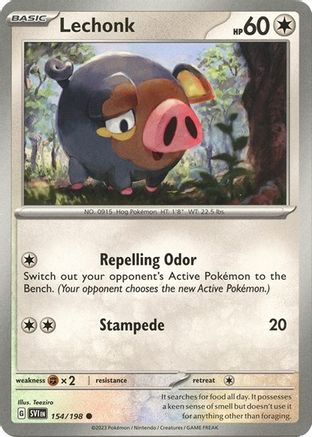 Lechonk (Deck Exclusives) (154) Holofoil - Scarlet & Violet