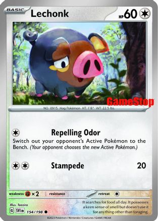 Lechonk (Gamestop Exclusive) (154) Reverse Holofoil - Miscellaneous Cards & Products