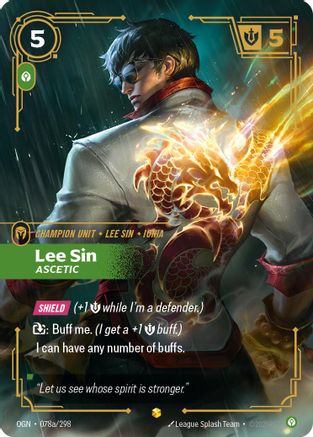 Lee Sin – Ascetic (Alternate Art) (078a) Foil - Origins