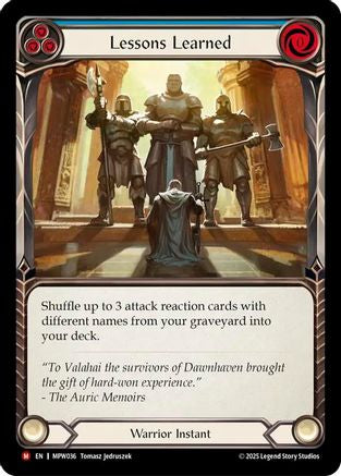 Lessons Learned (MPW036) - Mastery Pack Warrior