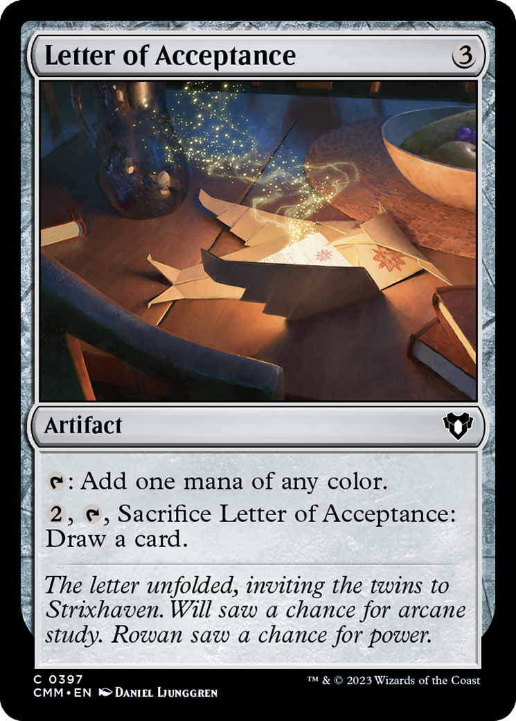 Letter of Acceptance (397) Foil - Commander Masters