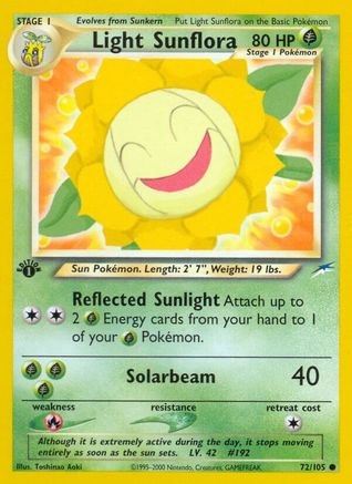 Light Sunflora (72) (1st Edition) - Neo Destiny