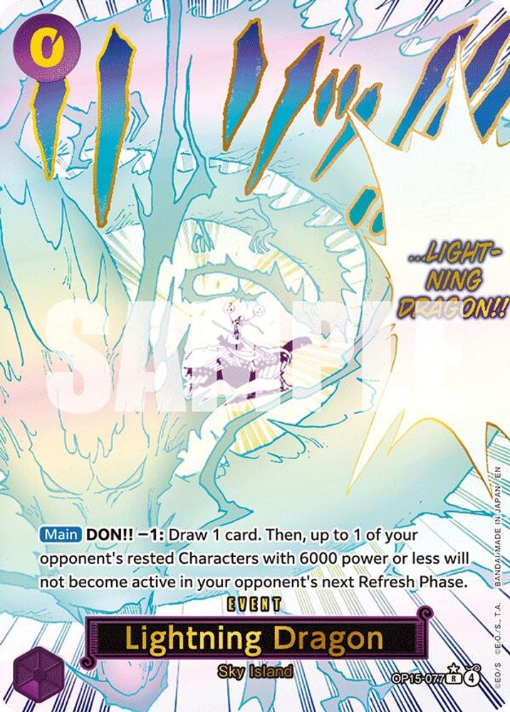 Lightning Dragon (Alternate Art) (OP15-077) Foil
