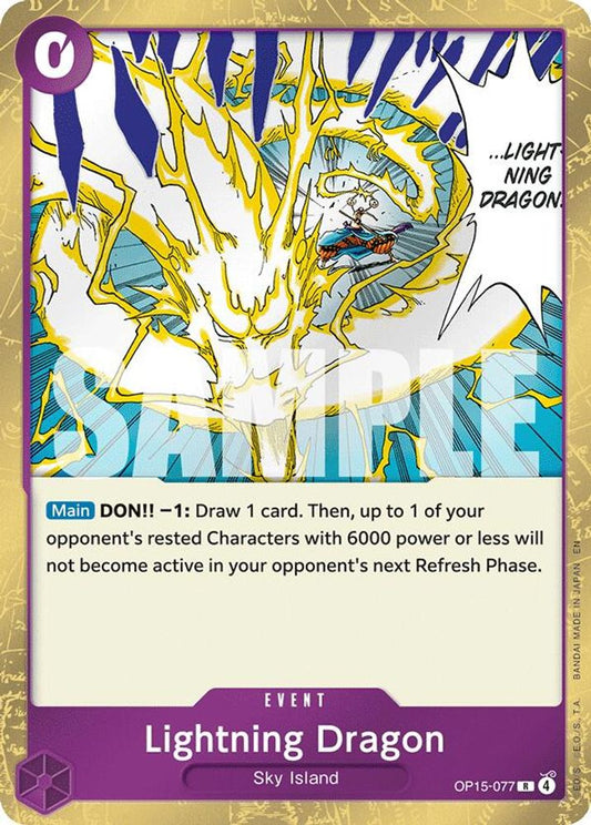 Lightning Dragon (OP15-077) Foil