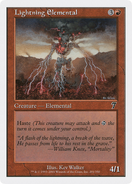 Lightning Elemental (201) - Seventh Edition