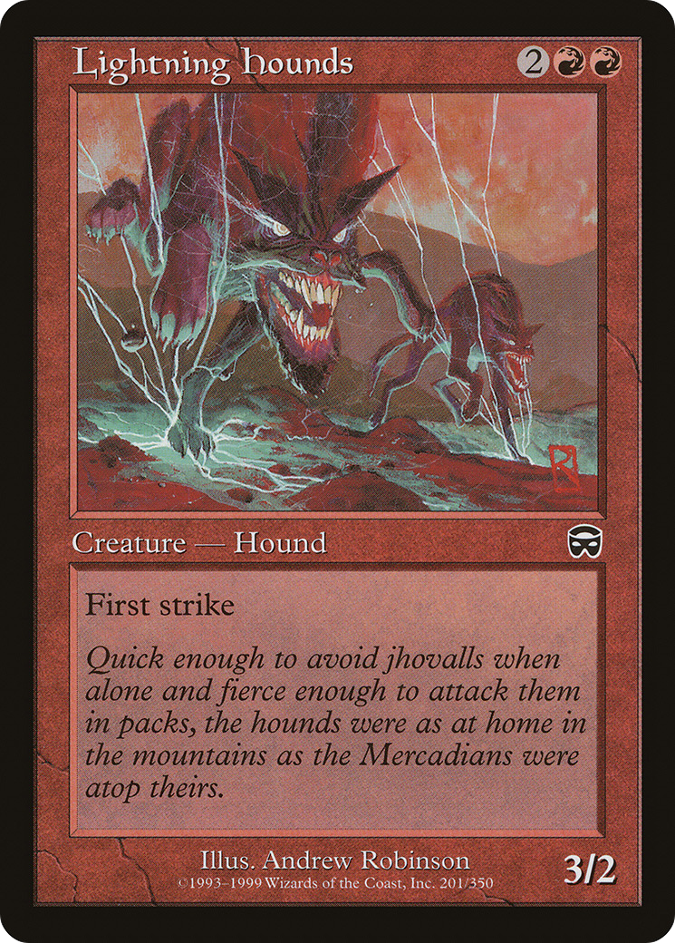Lightning Hounds (201) Foil - Mercadian Masques