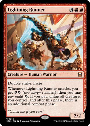 Lightning Runner (215) Ripple Foil - Commander: Modern Horizons 3