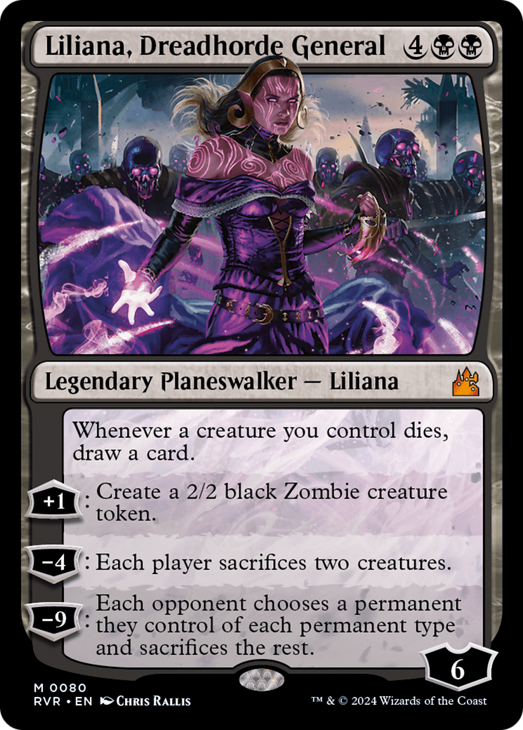 Liliana, Dreadhorde General (080) - Ravnica Remastered