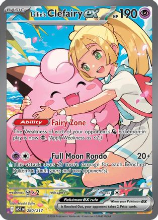 Lillie's Clefairy ex (Alternate Full Art) (280) Holofoil - Ascended Heroes