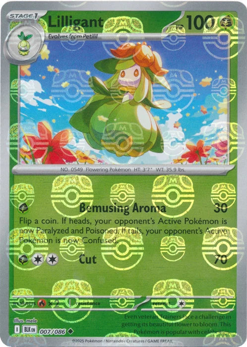 Lilligant (Master Ball Pattern) (7) Reverse Holofoil - Black Bolt