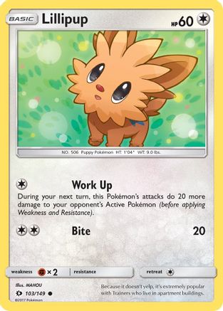 Lillipup (103) Reverse Holofoil - Sun & Moon