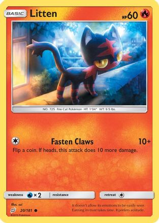 Litten (20) Reverse Holofoil - Team Up
