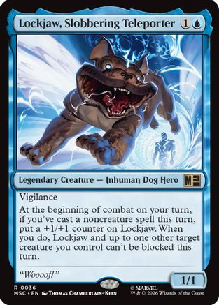 Lockjaw, Slobbering Teleporter (036) Surge Foil - Commander: Marvel Super Heroes