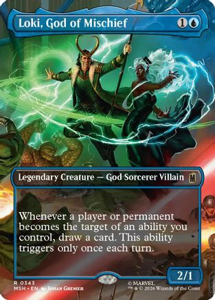 Loki, God of Mischief (Borderless) (343) Foil - Marvel Super Heroes