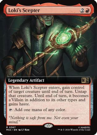 Loki's Scepter (Extended Art) (367) - Commander: Marvel Super Heroes