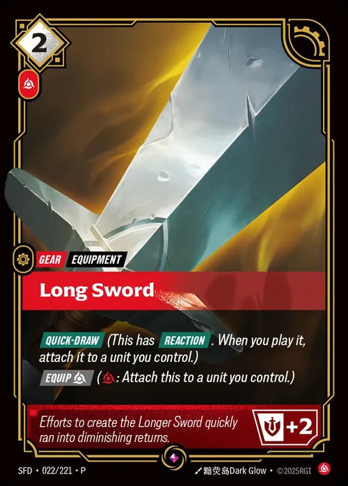 Long Sword (Top 8) (022) Foil - Riftbound Promotional Cards